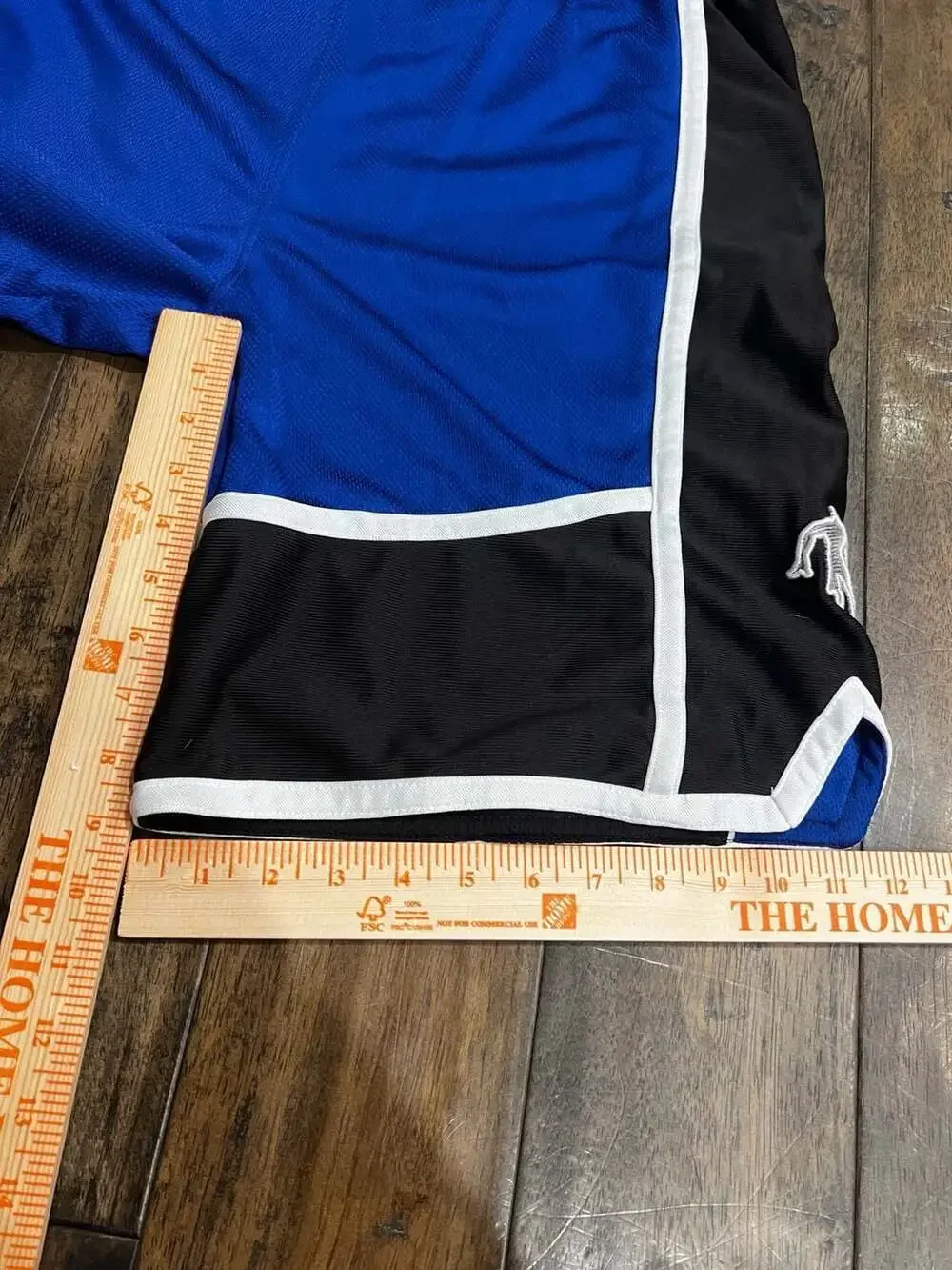 AND1 Vintage Mesh Basketball Shorts Blue Black White Size L 14/16